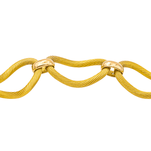 Bracelet Bracelet vintage en or jaune et or rose 18 carats avec diamants 58 Facettes 578078CD