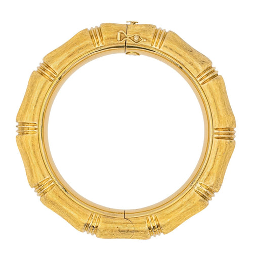Bracelet Bracelet jonc style bambou en or jaune 18 carats 58 Facettes 578090CD