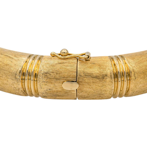 Bracelet Bracelet jonc style bambou en or jaune 18 carats 58 Facettes 578090CD