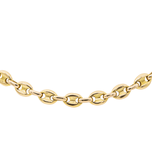 Collier Collier maille grain de café en or jaune et or rose 18 carats 58 Facettes 578109CD