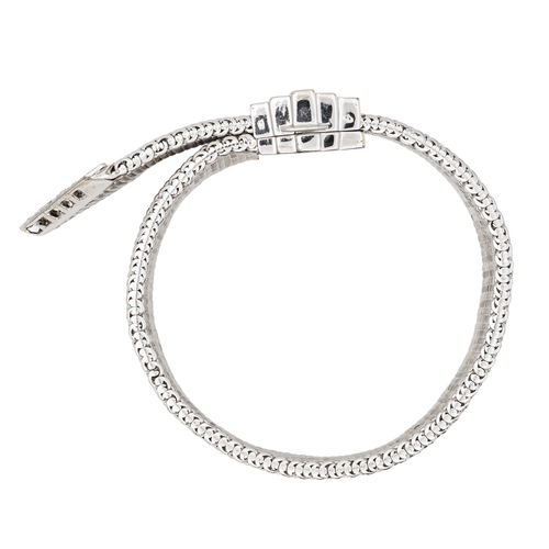 Bracelet Bracelet manchette en or blanc 18 carats serti de diamants 58 Facettes 578150CD
