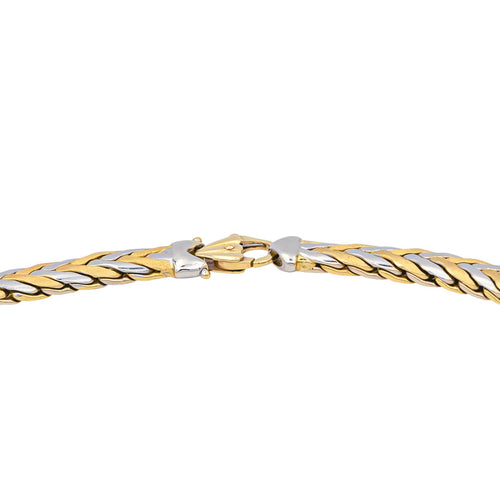 Collier Collier bicolore en or jaune et or blanc 18 carats 58 Facettes 578158CD