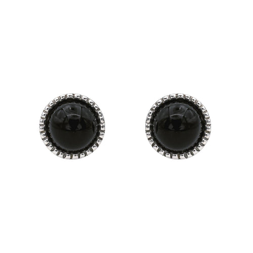 Boucles d'oreilles Susie Otero - Boucles d’oreilles pendantes en or blanc, diamants et onyx 58 Facettes 578248CD