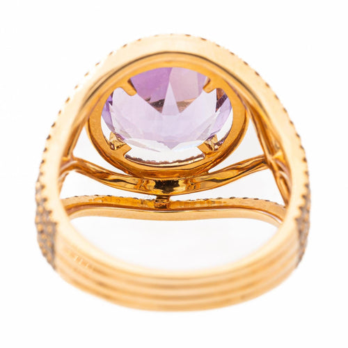 Bague 52 Eternamé Éternelle - Bague en or jaune avec améthyste et diamants 58 Facettes 578282CD