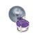 Pendentif Pendentif en or blanc 18 carats avec perle de Tahiti et améthyste 58 Facettes 578317CD