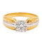 Bague 56 Bague solitaire en or jaune et or blanc avec diamant 58 Facettes 578381CD