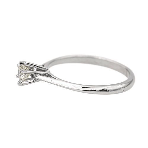 Bague 50 Bague solitaire en or blanc 18 carats avec diamant 0,25 ct 58 Facettes 578390CD