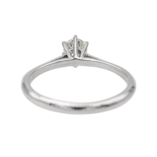 Bague 50 Bague solitaire en or blanc 18 carats avec diamant 0,25 ct 58 Facettes 578390CD