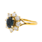 Bague 55 Bague en or jaune 18 carats avec saphir et diamants 58 Facettes 578410CD