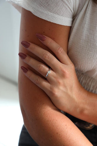 Bague 56 Bague solitaire en or blanc 18 carats avec diamant 58 Facettes 578416CD