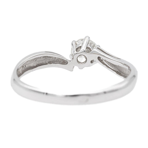 Bague 56 Bague solitaire en or blanc 18 carats avec diamant 58 Facettes 578416CD