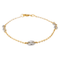 Bracelet Bracelet grain de café en or jaune et or blanc 18 carats 58 Facettes 578490CD