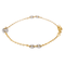 Bracelet Bracelet grain de café en or jaune et or blanc 18 carats 58 Facettes 578490CD