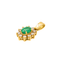 Pendentif Pendentif fleur en or jaune avec émeraude et diamants 58 Facettes 578560CD