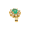Pendentif Pendentif fleur en or jaune avec émeraude et diamants 58 Facettes 578560CD