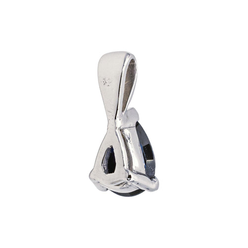 Pendentif Pendentif en or blanc 18 carats serti d’un saphir poire 58 Facettes 578594CD