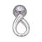 Pendentif Pendentif en or blanc 18 carats avec perle de Tahiti 58 Facettes 578617CD