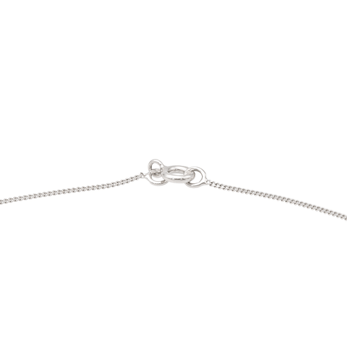 Collier Collier chaîne et pendentif en or blanc 18 carats avec diamant 58 Facettes 578624CD
