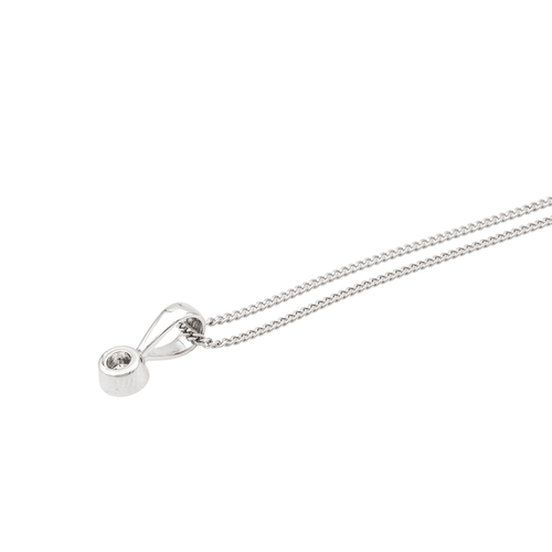 Collier Collier chaîne et pendentif en or blanc 18 carats avec diamant 58 Facettes 578624CD