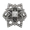 Bague 55 Bague fleur en or noir 18 carats et diamants 58 Facettes 578700RV