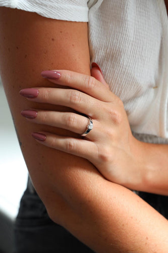 Bague 53 Bague solitaire en or blanc 18 carats avec diamant brillant 58 Facettes 578708RV