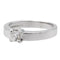 Bague 53 Bague solitaire en or blanc 18 carats avec diamant brillant 58 Facettes 578708RV
