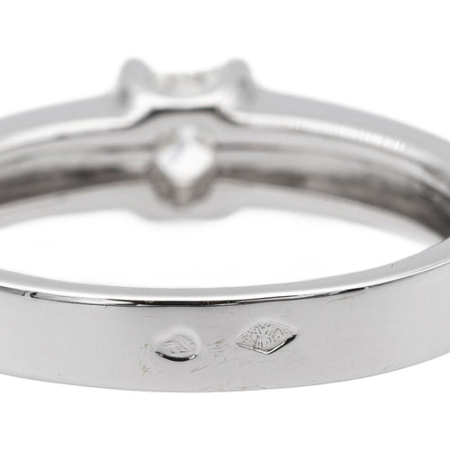 Bague 53 Bague solitaire en or blanc 18 carats avec diamant brillant 58 Facettes 578708RV