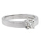 Bague 53 Bague solitaire en or blanc 18 carats avec diamant brillant 58 Facettes 578708RV