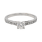 Bague 53 Bague solitaire en or blanc 18 carats et diamants 58 Facettes 578713RV