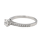Bague 53 Bague solitaire en or blanc 18 carats et diamants 58 Facettes 578713RV