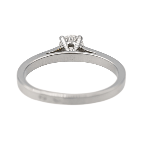 Bague 53 Bague solitaire en or blanc 18 carats et diamants 58 Facettes 578713RV
