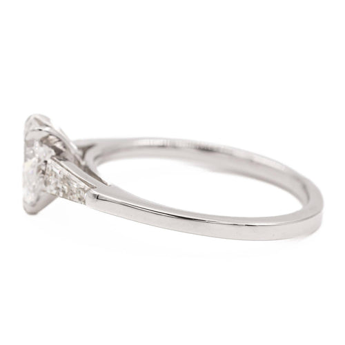 Bague 53 Bague solitaire en or blanc 18 carats avec diamants 58 Facettes 578717RV