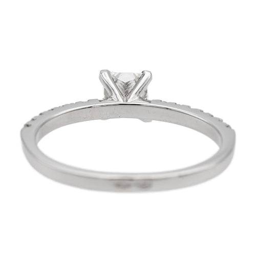 Bague 53 Bague solitaire en or blanc 18 carats avec diamants 58 Facettes 578719RV