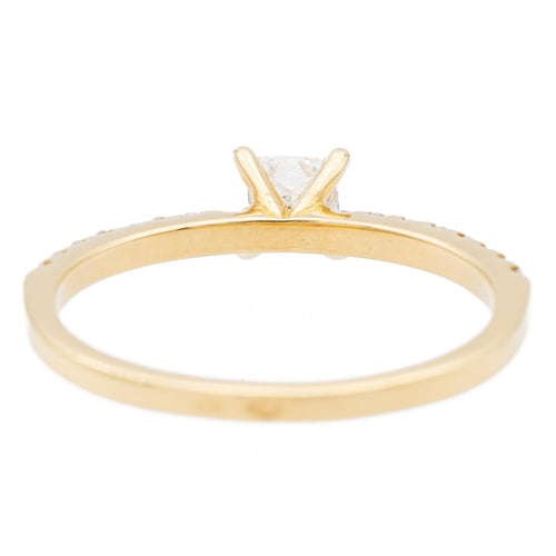 Bague 53 Bague solitaire en or jaune 18 carats avec diamants 58 Facettes 578721RV