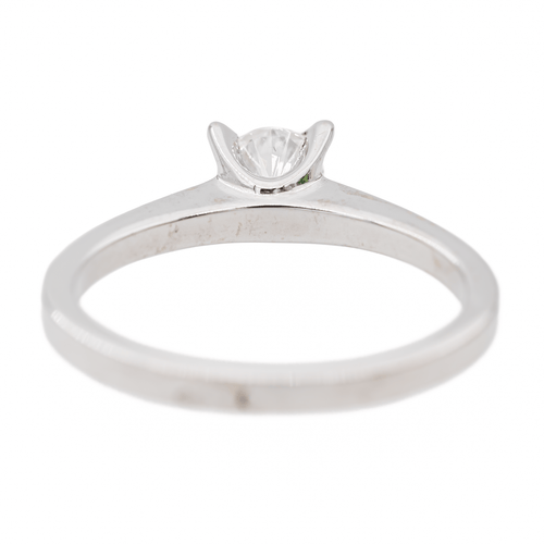 Bague 52 Bague solitaire en or blanc 18 carats et diamants 58 Facettes 578746RV