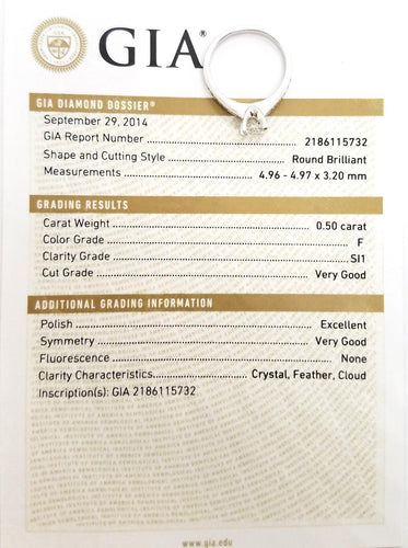 Bague 52 Bague solitaire en or blanc 18 carats et diamants 58 Facettes 578746RV