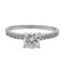 Bague 52 Bague solitaire en or blanc 18 carats avec diamants 0,86 ct 58 Facettes 578747RV
