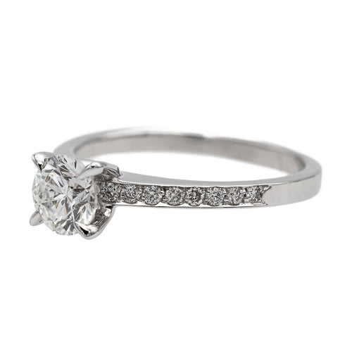 Bague 52 Bague solitaire en or blanc 18 carats avec diamants 0,86 ct 58 Facettes 578747RV