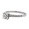 Bague 52 Bague solitaire en or blanc 18 carats avec diamants 0,86 ct 58 Facettes 578747RV