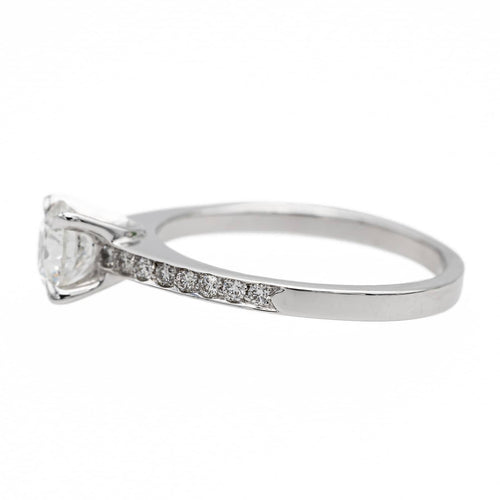 Bague 52 Bague solitaire en or blanc 18 carats avec diamants 0,86 ct 58 Facettes 578747RV