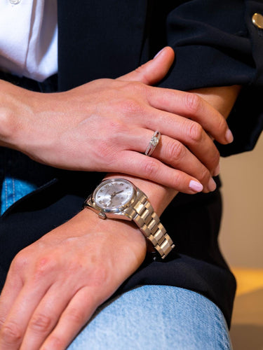 Bague 54 Bague solitaire en or blanc 18 carats avec diamants 58 Facettes 578749RV