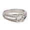 Bague 54 Bague solitaire en or blanc 18 carats avec diamants 58 Facettes 578749RV