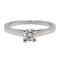 Bague 53 Bague solitaire en or blanc 18 carats avec diamant brillant 0,30 ct 58 Facettes 578752RV