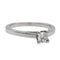 Bague 53 Bague solitaire en or blanc 18 carats avec diamant brillant 0,30 ct 58 Facettes 578752RV