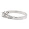 Bague 54 Bague solitaire en or blanc 18 carats avec diamants 0,68 ct 58 Facettes 578756RV
