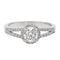 Bague 53 Bague solitaire en or blanc 18 carats et diamants 58 Facettes 578757RV