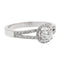 Bague 53 Bague solitaire en or blanc 18 carats et diamants 58 Facettes 578757RV