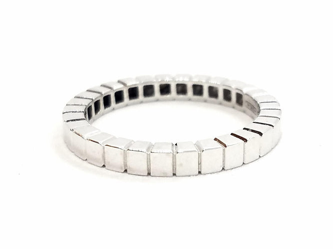 Bague 54 Alliance cube - Bague en or blanc 18 carats 58 Facettes 578800RV