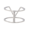 Bague 53 Bague graphique en or blanc 18 carats et diamants 58 Facettes 578818RV