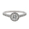 Bague 53 Bague solitaire en or blanc 18 carats et diamants 58 Facettes 578820RV